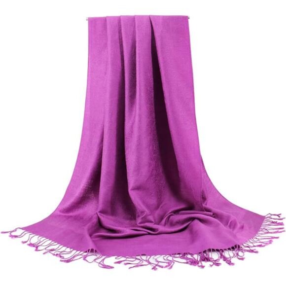Silky Paisley Pashmina Shawl Scarf-Women's Soft Double-side Jacquard - Picture 3 of 6